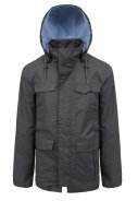 Graue (charcoal) Herrenregenjacke Grayson von Lighthouse 2