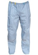 Hellblaue Regenhose mit durchgehendem Reißverschluss von Hello Rain 2