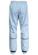 Hellblaue Regenhose mit durchgehendem Reißverschluss von Hello Rain 5