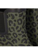 Grüne Leopardendruck Damen Chelsea Gummistiefel von XQ 3