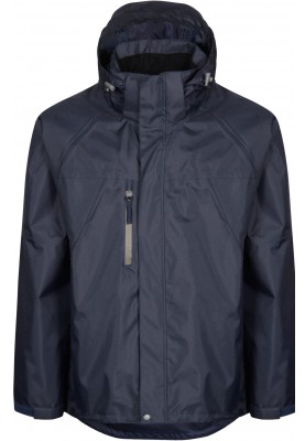 Dunkelblaue atmungaktive Regenjacke von Lyngsøe Rainwear