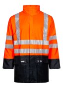 Lyngsøe Rainwear Hi-Vis Regenjacke fluor orange/marine