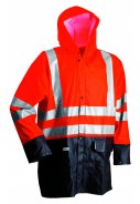 Lyngsøe Rainwear Hi-Vis Regenjacke fluor orange/marine