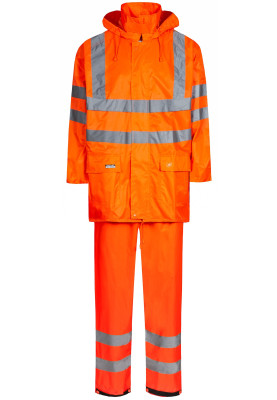Fluor orange Hi-Vis Regenanzug Lyngsøe Rainwear