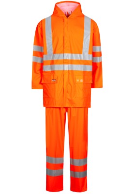 Lyngsøe Rainwear Hi-Vis Regenanzug fluor orange