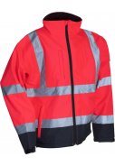 Lyngsøe Rainwear Hi-Vis Softshell rot/schwarz