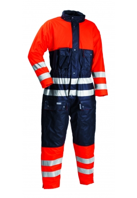 Lyngsøe Rainwear Winteroverall Hi-Vis orange/marine