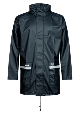 Dunkelblaue Regenjacke Microflex mit Reflektoren von Lyngsoe 