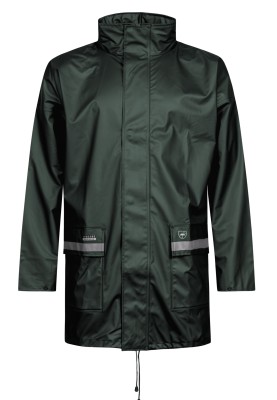 Grüne Regenjacke Microflex mit Reflektoren von Lyngsoe Rainwear