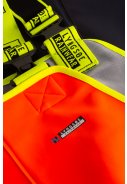 Lyngsøe Rainwear Vissers Latzhose neonorange/dunkelblau 5