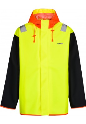 Lyngsøe Rainwear Vissersjacke neongelb/neonorange/blau