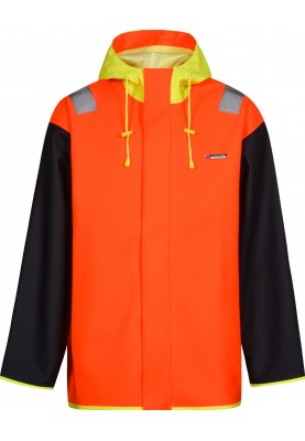 Lyngsøe Rainwear Visserjacke neonorange/neongelb/blau