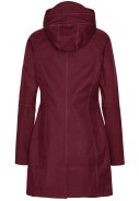 Maroon Softshell-Regenjacke in Dreiviertellänge von Ilse Jacobsen 2