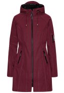Maroon Softshell-Regenjacke in Dreiviertellänge von Ilse Jacobsen