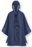 Dunkelblaue Regenponcho mit rote Punkten von Reisenthel 1