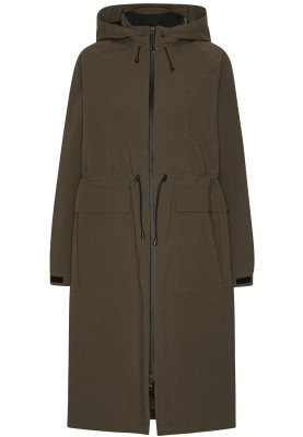 Dunkel grüne Lange Damen Winterjacke Thermy von Ilse Jacobsen