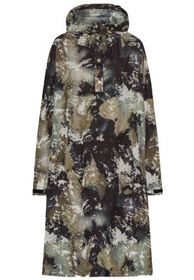 Moss Print one-Size Regenponcho mit ÄrmelnSuchen von Ilse Jacobsen