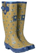 Gelbe Regenstiefel mit Hummel