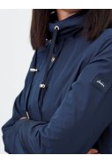 Dunkelblaue lange Damenregenjacke Tauton von Joules 6