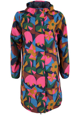 Navy Geo Fleur Regenmantel Danedith von Danefae