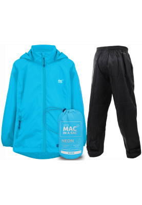 Neonblauer Kinderregenanzug von Mac in a Sac 