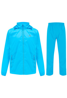 Neon blau Regenanzug von Mac in a Sac (Neon blaue Hose mit langem Reißverschluss) 
