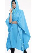 Neonblauer Regenponcho von Mac in a Sac 4