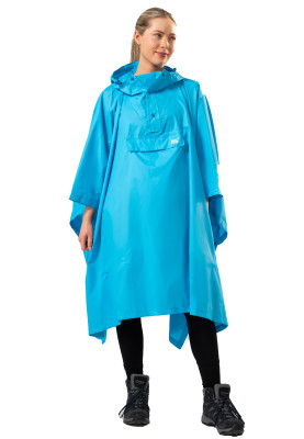 Neonblauer Regenponcho von Mac in a Sac