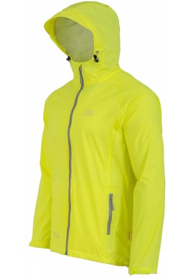 Neongelbe Regenjacke Stow and Go von Highlander 