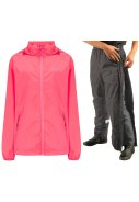 Neon rosa Regenanzug von Mac in a Sac (Hose mit langem Reißverschluss)