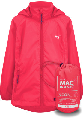 Neon pink Kinderregenjacke von Mac in a Sac