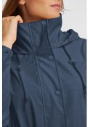 Dunkelblaue lange Damenregenjacke Sandby von Derbe 3