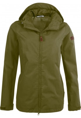 Olivgrüne PolyCotton Damenregenjacke Hedda von Pro-X Elements