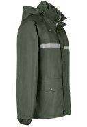 Oliven grüner Unisex Regenanzug Dusch von Bjornson 2