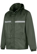 Oliven grüner Unisex Regenanzug Dusch von Bjornson 5