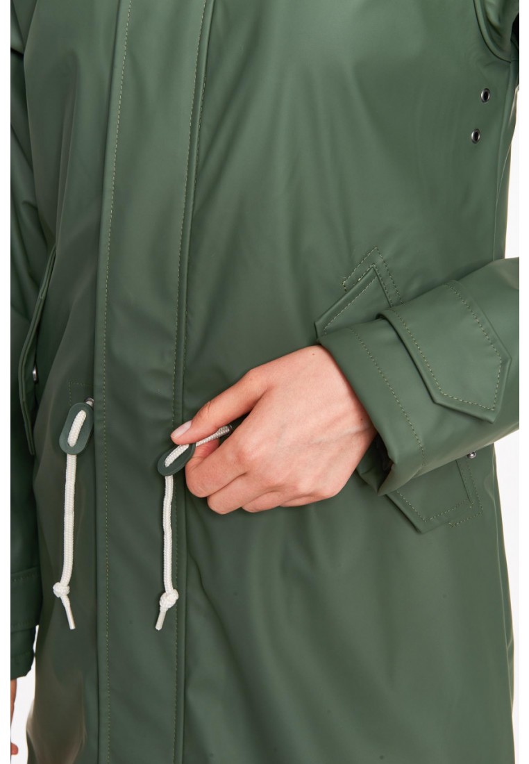 Olive Damenparka mit Teddyfutter Friese Tidaholm Derbe von