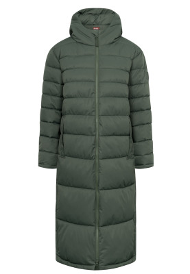 Olive lange wattierte Damen Winterjacke Bigholm von Derbe
