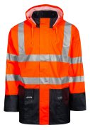 Orange/Dunkelblaue Hi-Vis Regenjacke von Lyngsøe Rainwear