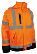 Orange/schwarze Hi-Vis Regenjacke von Lyngsøe Rainwear