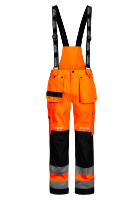 Orange/schwarze Hi-Vis Regenhose von Lyngsøe Rainwear