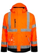 Orange/schwarze Hi-Vis Regenjacke von Lyngsøe Rainwear