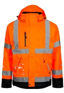 Orange/schwarze Hi-Vis Regenjacke von Lyngsøe Rainwear 1