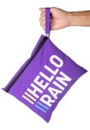 Lila Regenhose mit durchgehendem Reißverschluss von Hello Rain 8