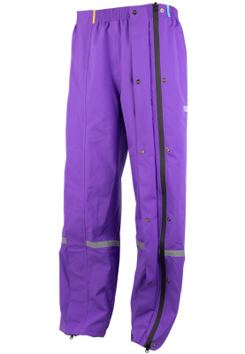 Lila Regenhose mit durchgehendem Reißverschluss von Hello Rain