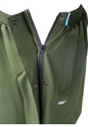 Grüne Regenhose mit durchgehendem Reißverschluss von Hello Rain 7