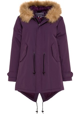 Violetter Winterparka "HafenCity® Coat - SoftLan® + Sorona®" von BMS