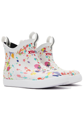 Paint-Splatter-Design – knöchelhohe Kinder-Gummistiefel von XTRATUF