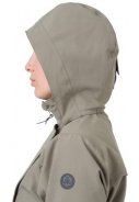 Beige/grüne (Pistazien) Urban outdoor lange Damenregenjacke von AGU 5