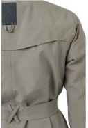 Beige/grüne (Pistazien) Urban outdoor lange Damenregenjacke von AGU 4