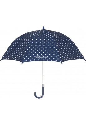 Playshoes Kinderregenschirm marine mit Punkten